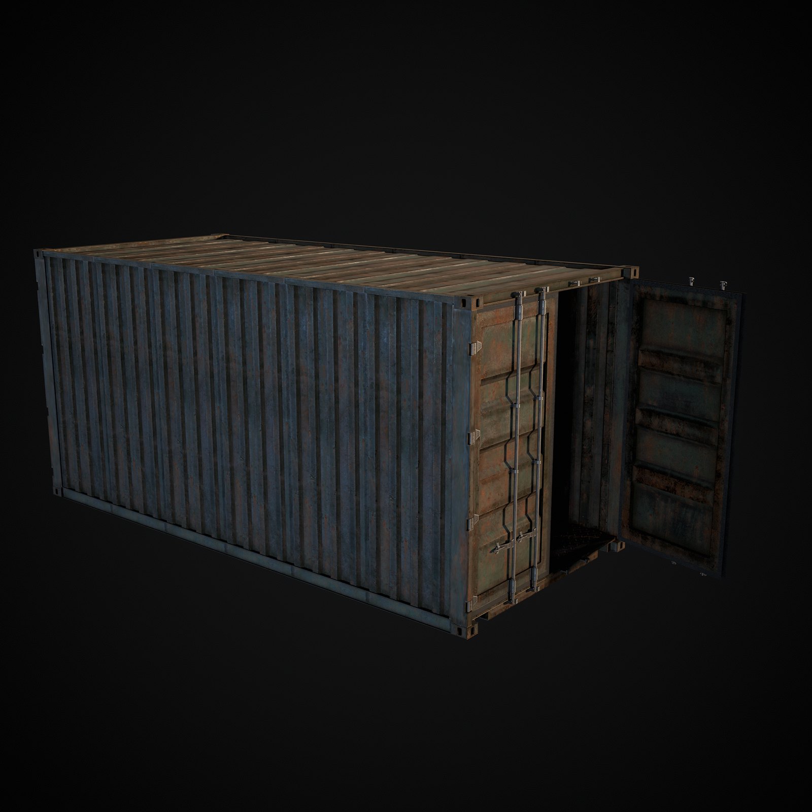 Shipping Container — game-ready 3D asset
