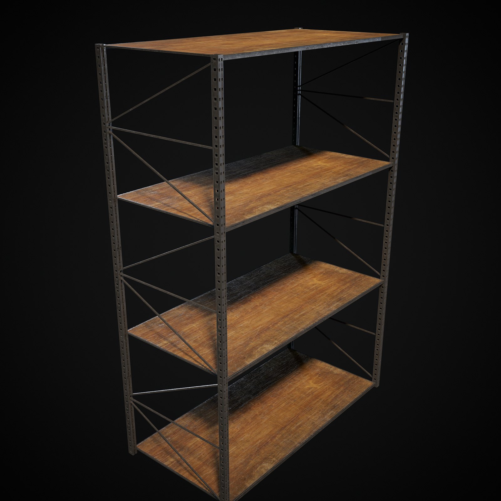 Storage Shelf — game-ready 3D asset