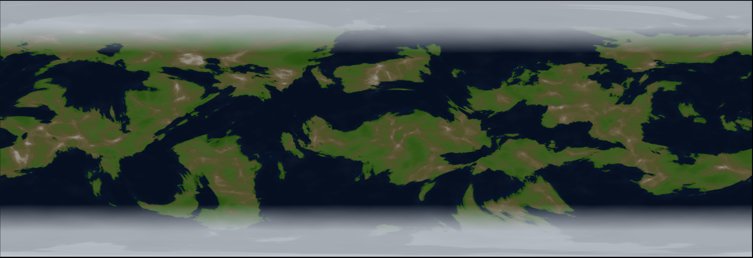 Voss temperate planet 2D equirectangular texture